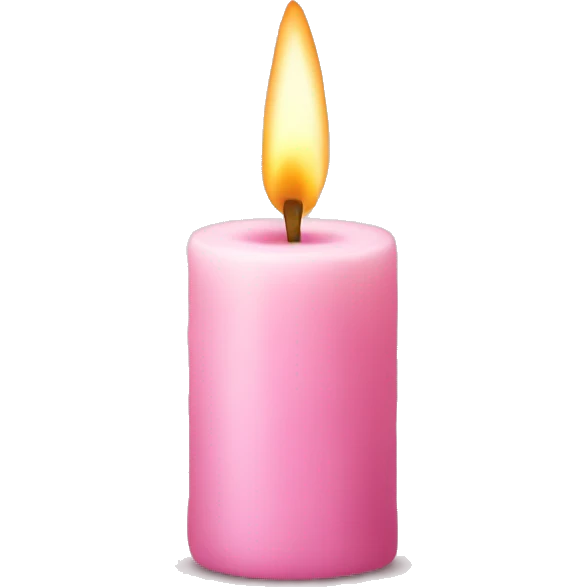 light pink candle emoji