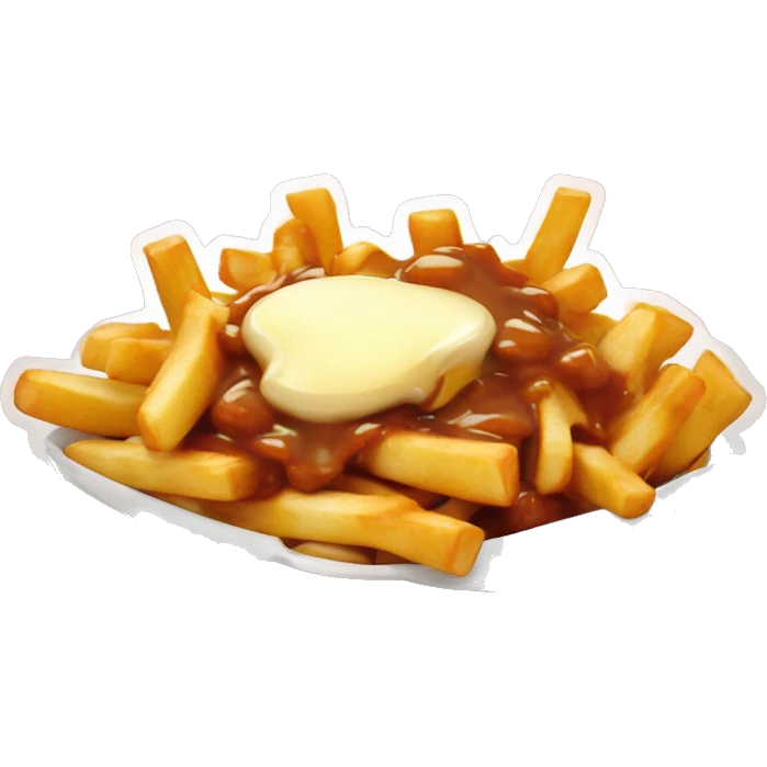 Poutine qui mange une poutine emoji