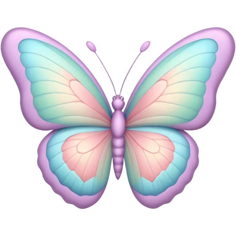 pastel heart with a pastel butterfly motif emoji