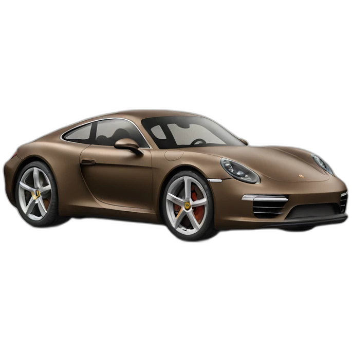 the porsche concept car in brown emoji