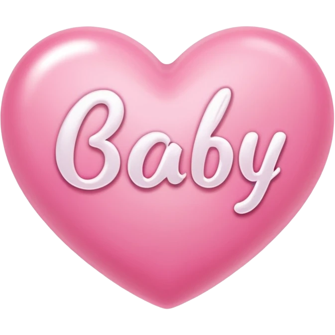 pink heart that says baby emoji