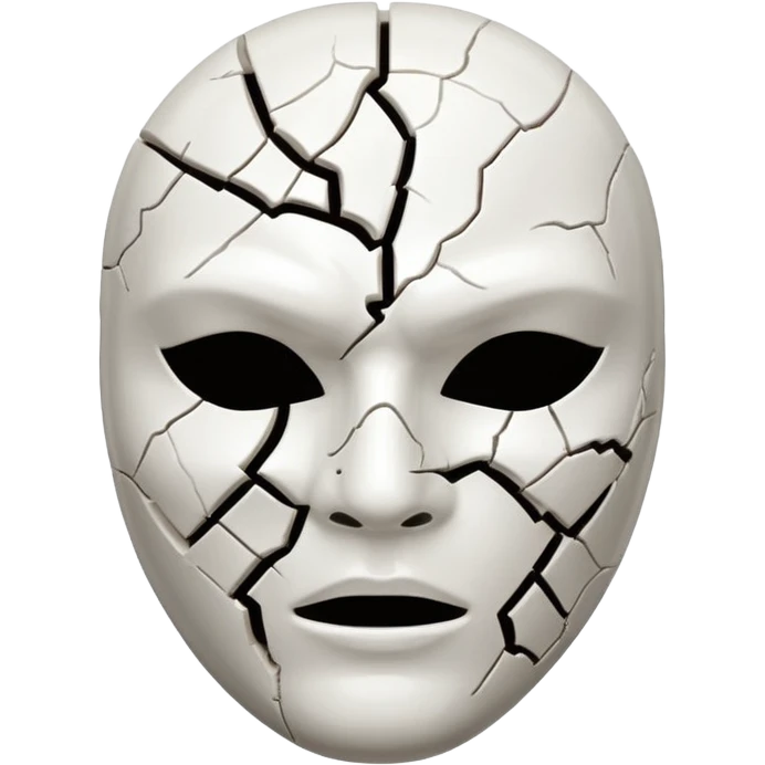 Máscara rachada emoji