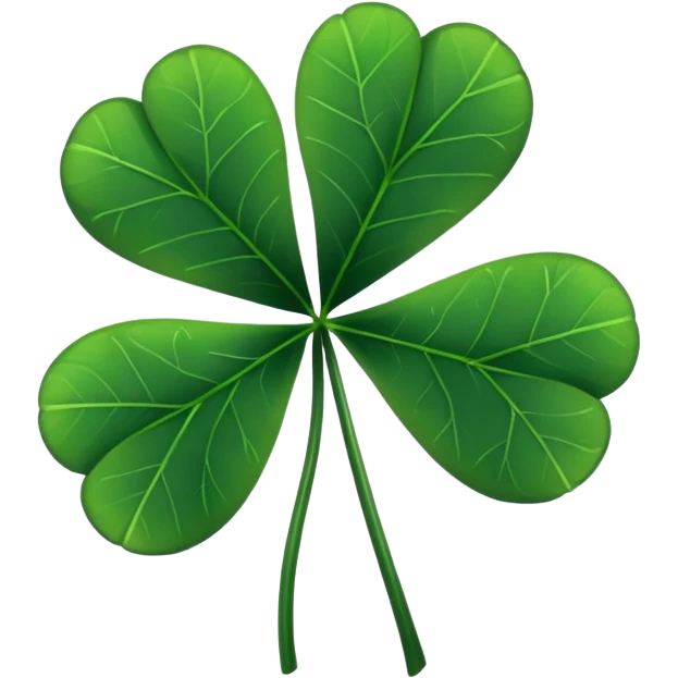 Five leaf clover make the leaf black  emoji