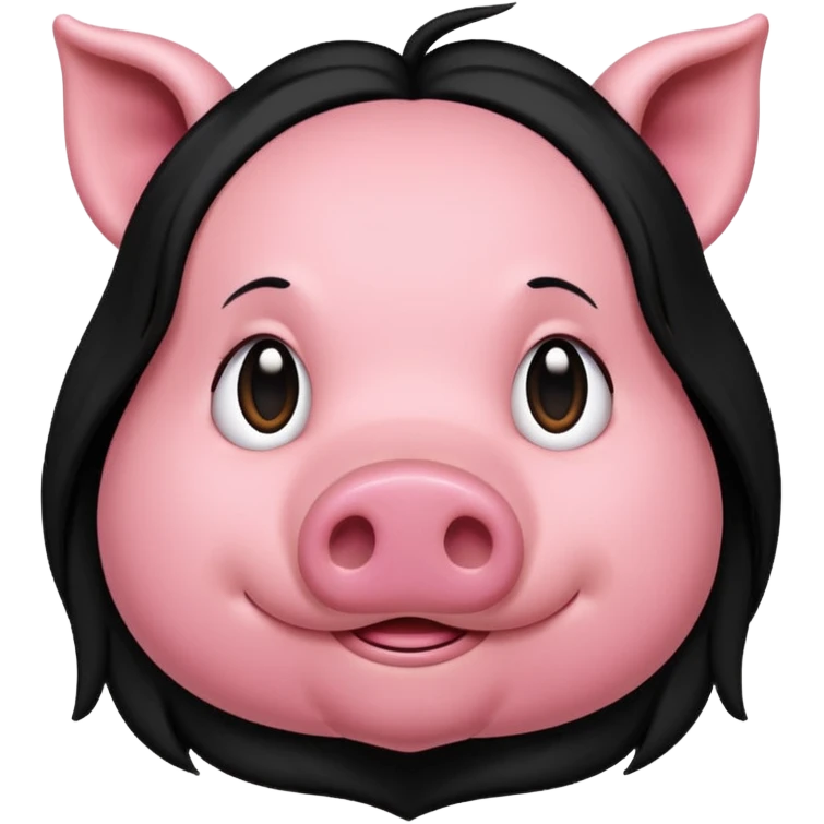 pig with hair emoji
