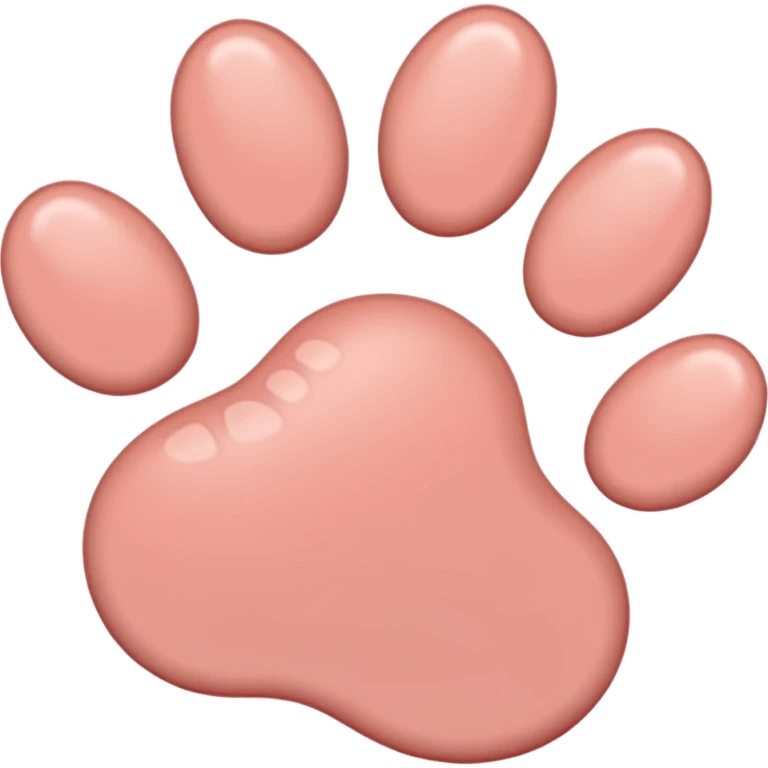 a very light pale pastel red pawprint emoji