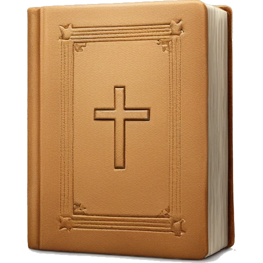 Bible, book closed, plain leather-bound cover emoji