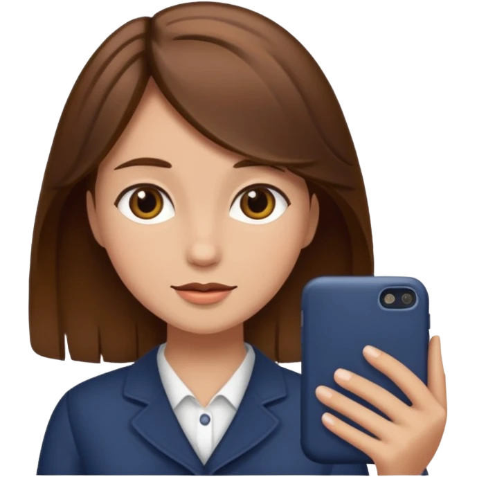 fancy brown haired girl emoji