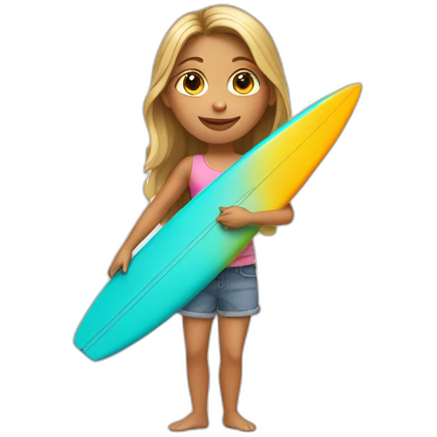 Girl with surfboard emoji