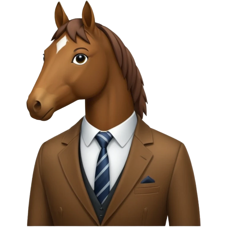 Horse with a suit and tie emoji