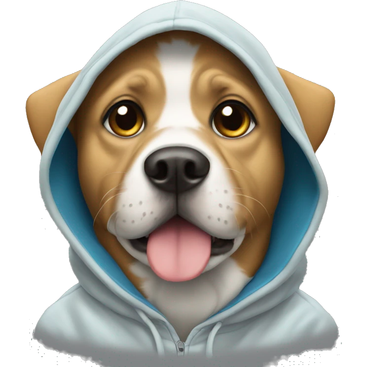 Dog with hoodie emoji
