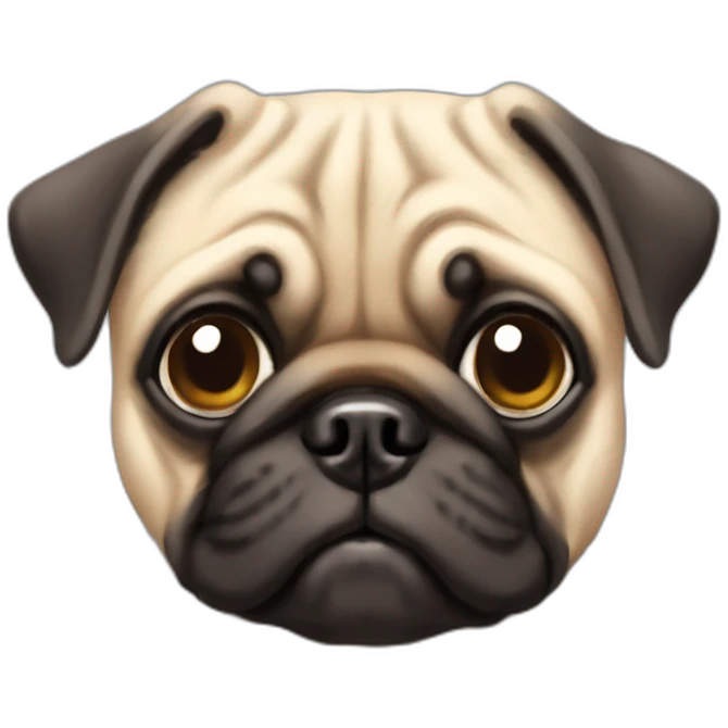 Pug cachorro emoji
