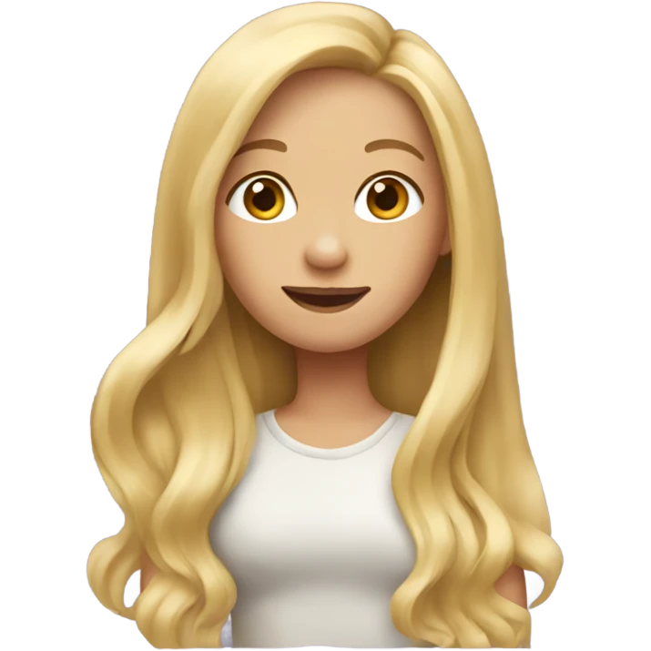 A girl with long blonde hair emoji