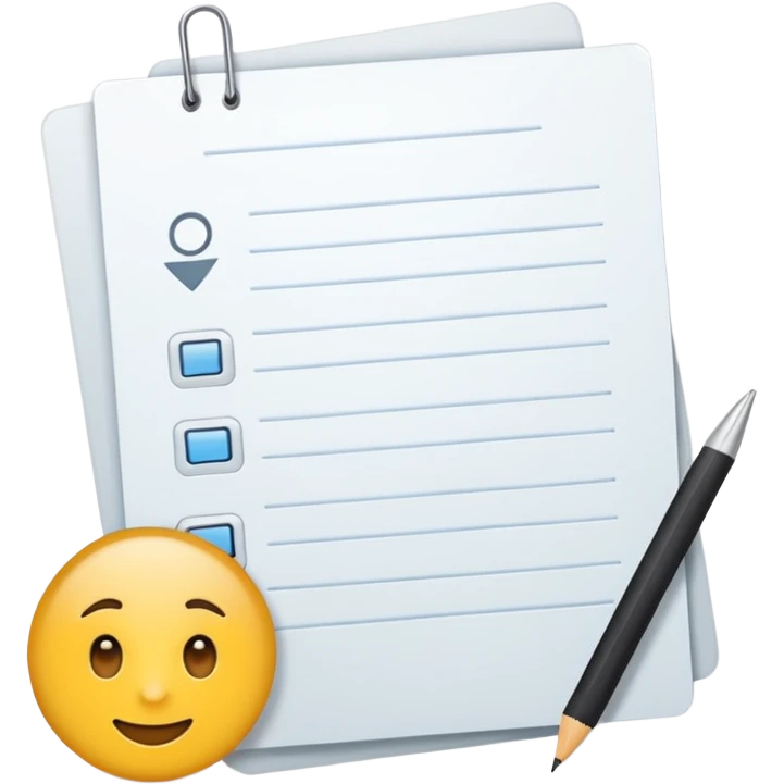 test completion sheet emoji