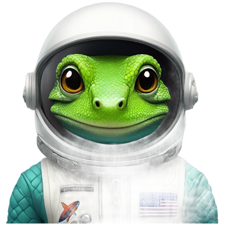 Lizard in astronaut suit  emoji