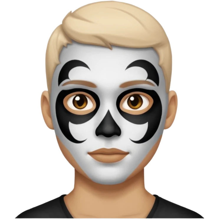 Fan with Face Paint half body emoji