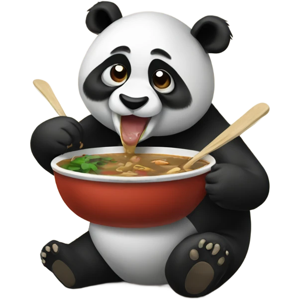 Panda eating gumbo  emoji