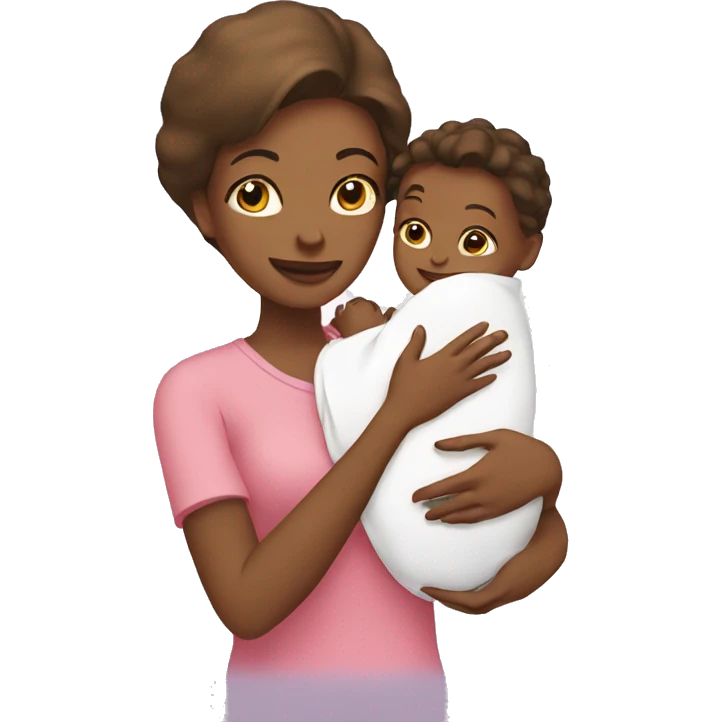 Mom with baby emoji