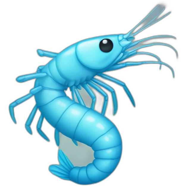 light blue shrimp emoji