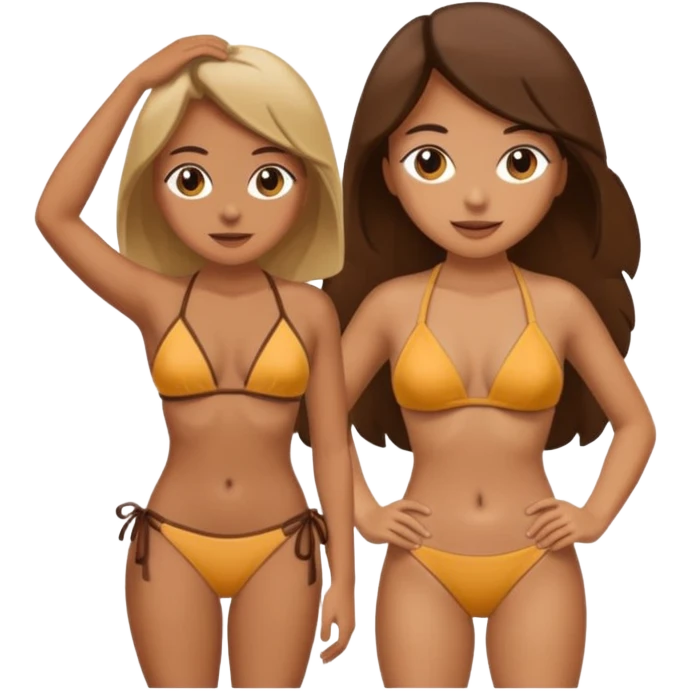 Brown bikini emoji