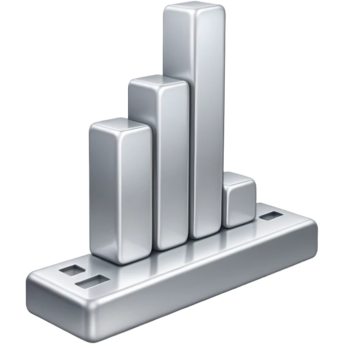 silver bar chart emoji