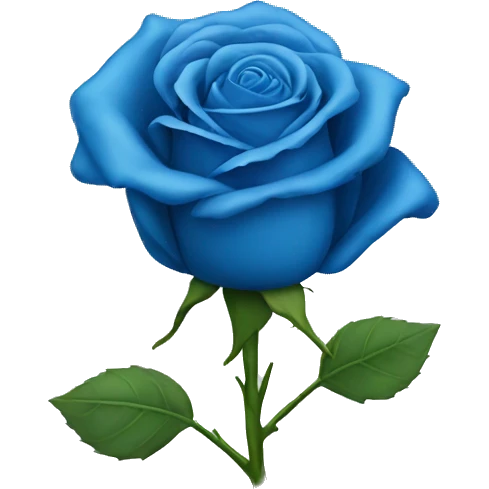Blue rose emoji