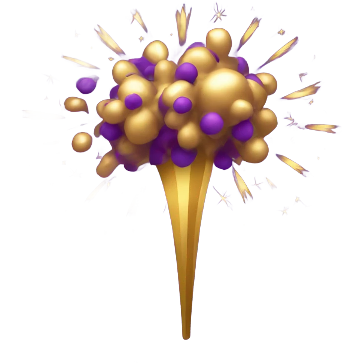 Gold and purple firework explosion emoji