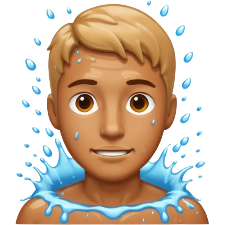 A man who falling down in river emoji