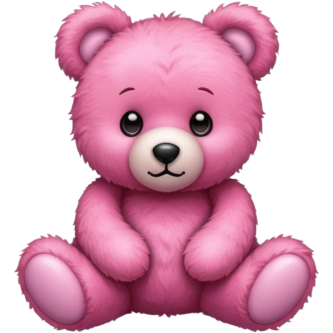Pink teddy bear emoji