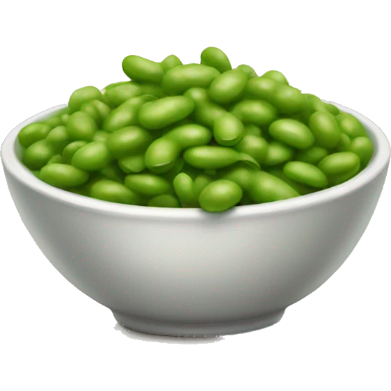 a bowl of edamame emoji