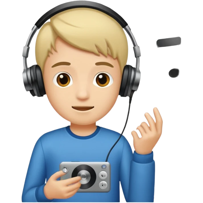 boy with music player emoji