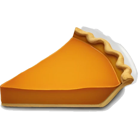 Pumpkin pie slice emoji
