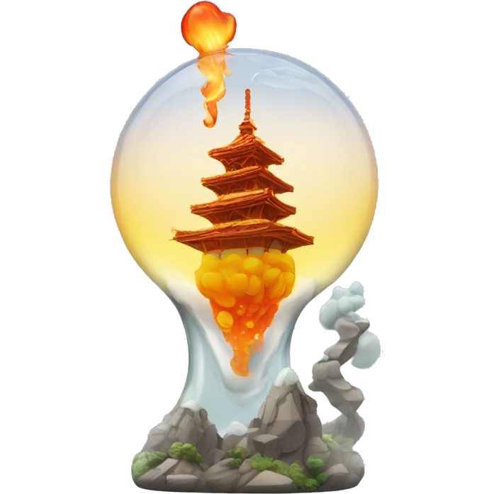 ijffeltower with glass blowing woman on top emoji