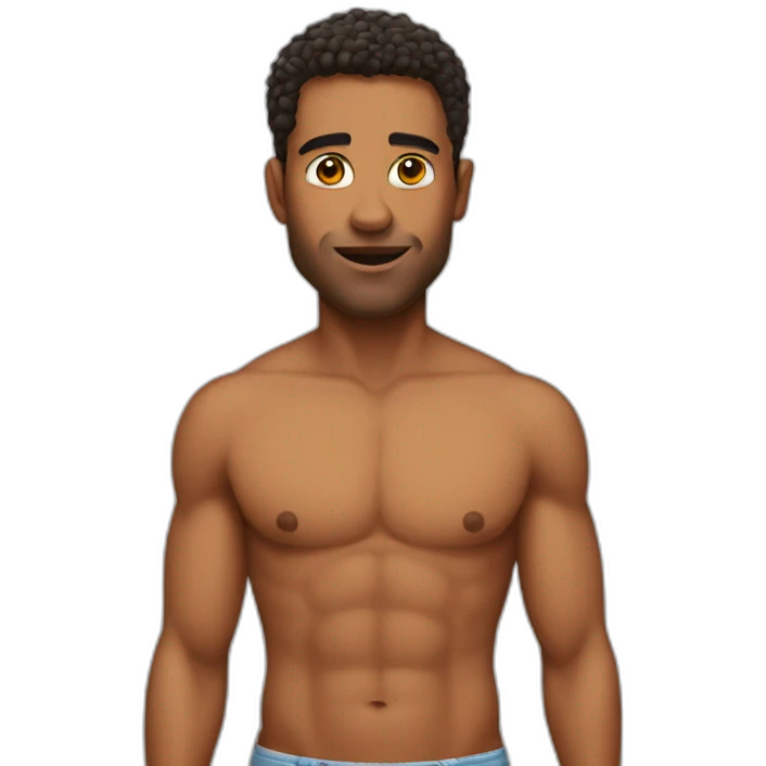 without shirt emoji