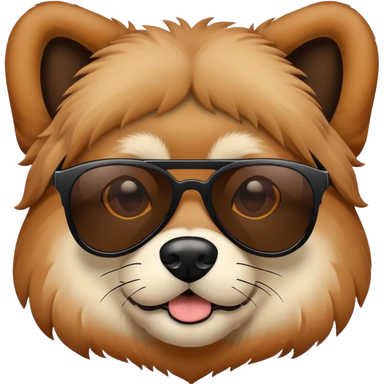 Un perro con gafas de sol de color negro  emoji