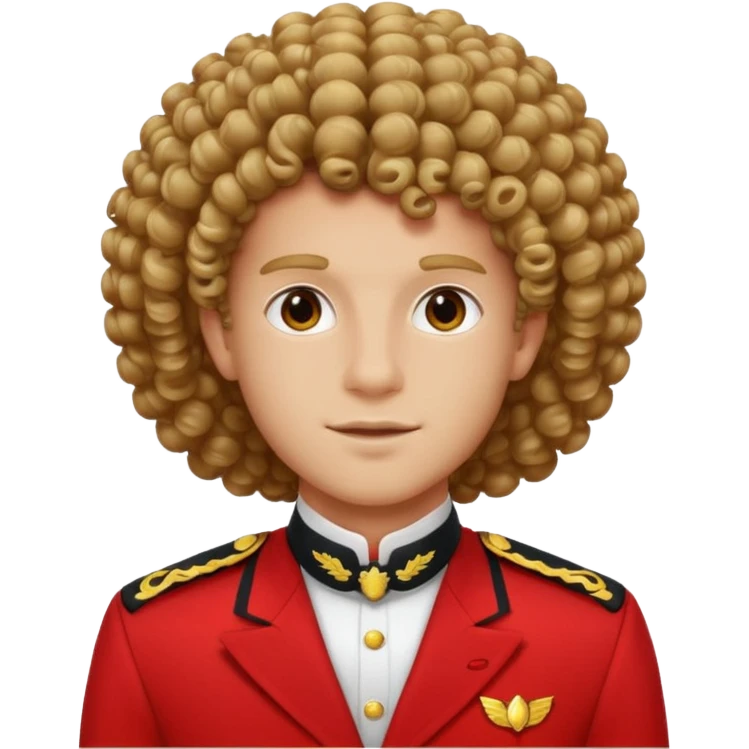 bellboy face big curly hair emoji