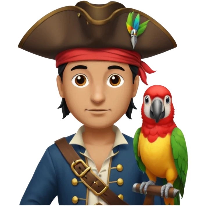 pirate and parrot emoji