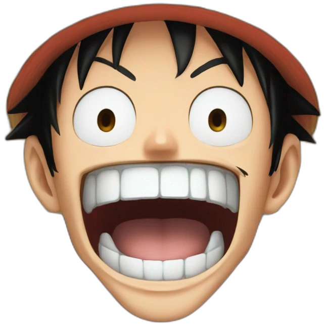 screaming-luffy-from-onepiece emoji