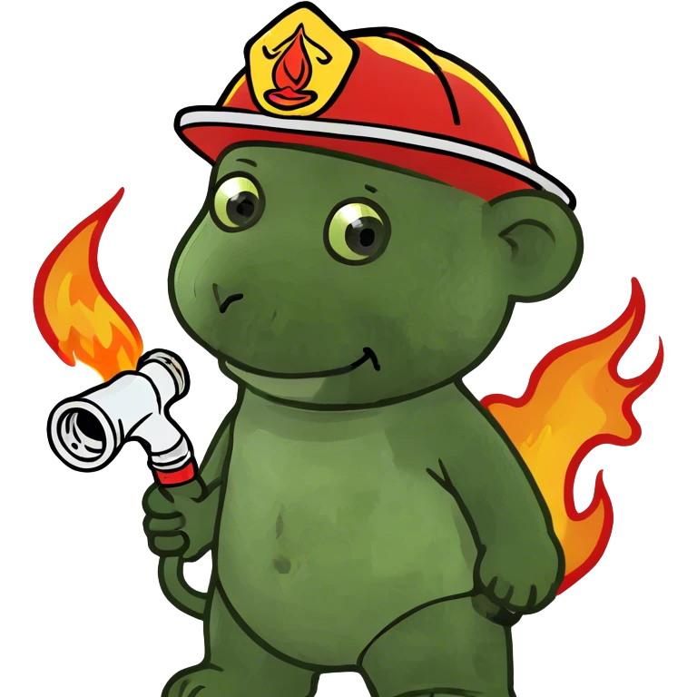 Burning teddy bear emoji