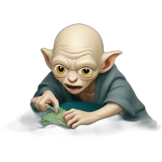 Gollum sewing  emoji