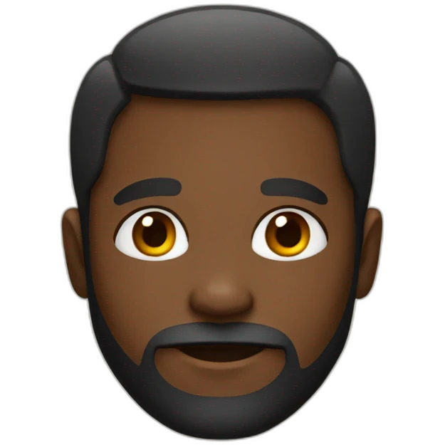 black man with beard emoji