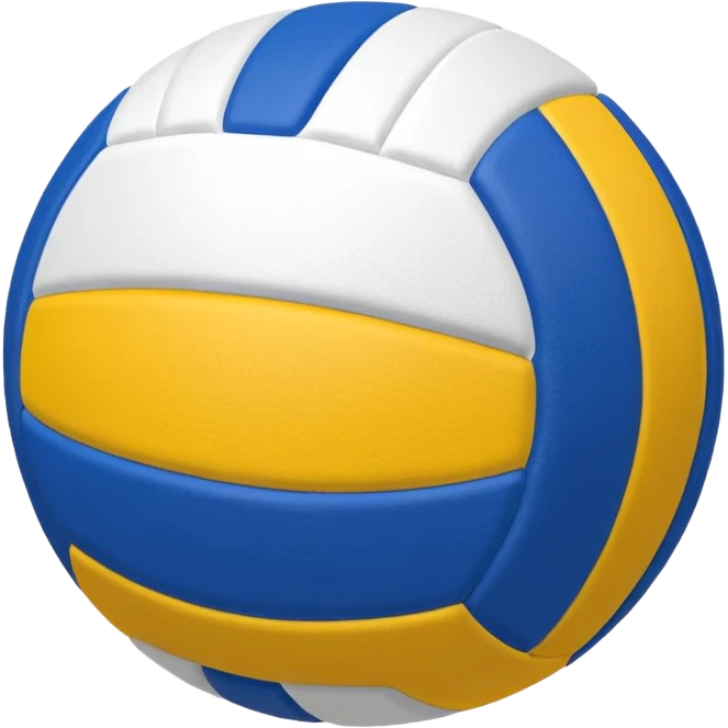 Pelota de voleibol azul amarillo y blanco  emoji