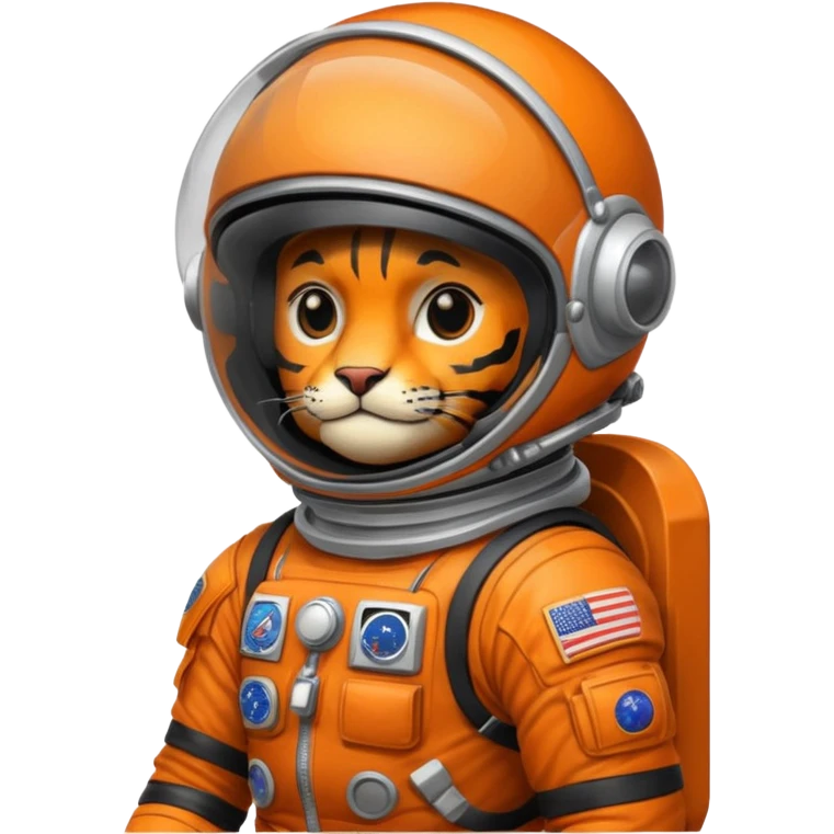 closed helmet astronaut riding tiger emoji