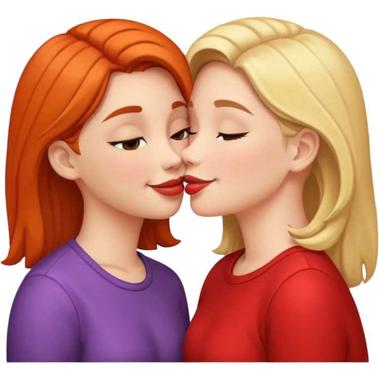 2 girls kissing each other emoji