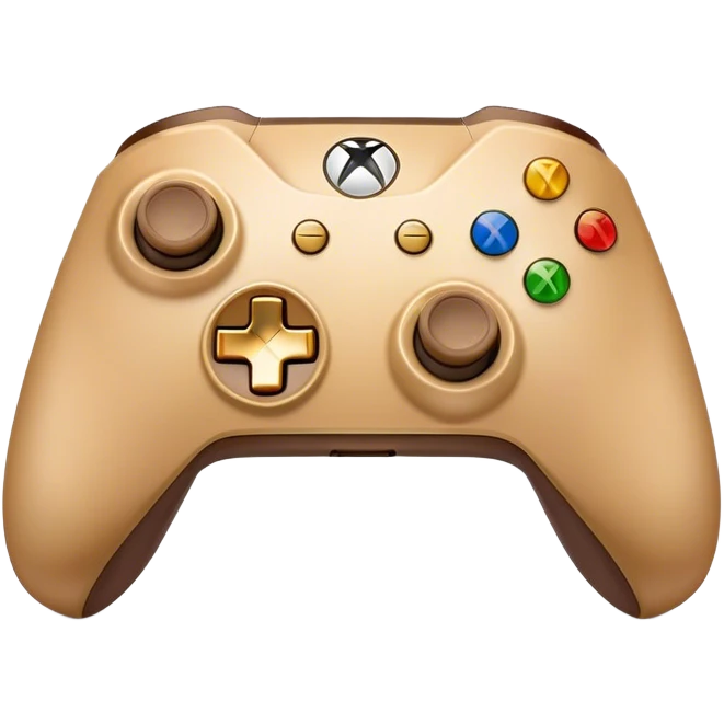 Clash of Clans aesthetic: Cinematic Playful Xbox Controller (Original Duke) Portrait Emoji, rendered in a 3D vector-style similar to standard emojis with minimal shading and bold, simplified shapes. A compact, distinct form with signature details, softly glowing with a modern gaming energy charm. Simplified yet unmistakably iconic, highly detailed and consistent, glowing with a soft radiance and high shine. Stylized with a touch of next-gen innovation and a soft glowing outline, capturing the essence of a beloved gaming relic with a friendly, playful manner! emoji