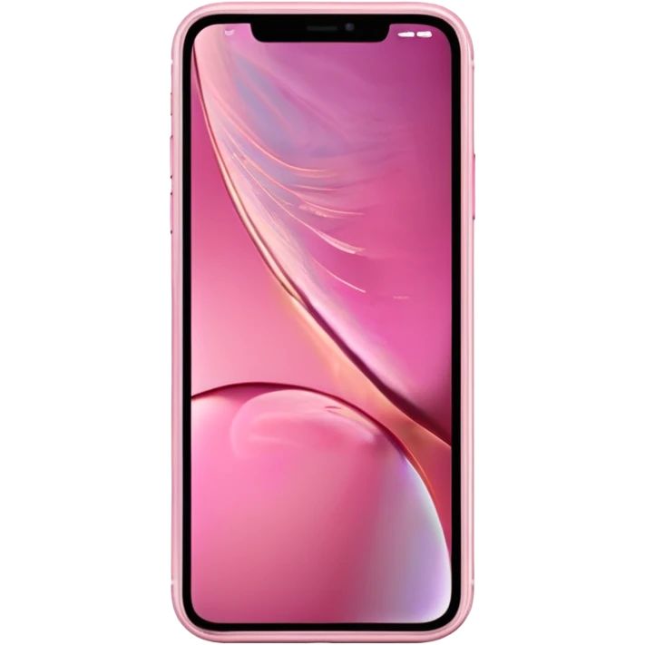 Create me a pink iPhone 17 pro image with the screen in a straight position. png. With one phone not too and it needs to show the front side screen! emoji