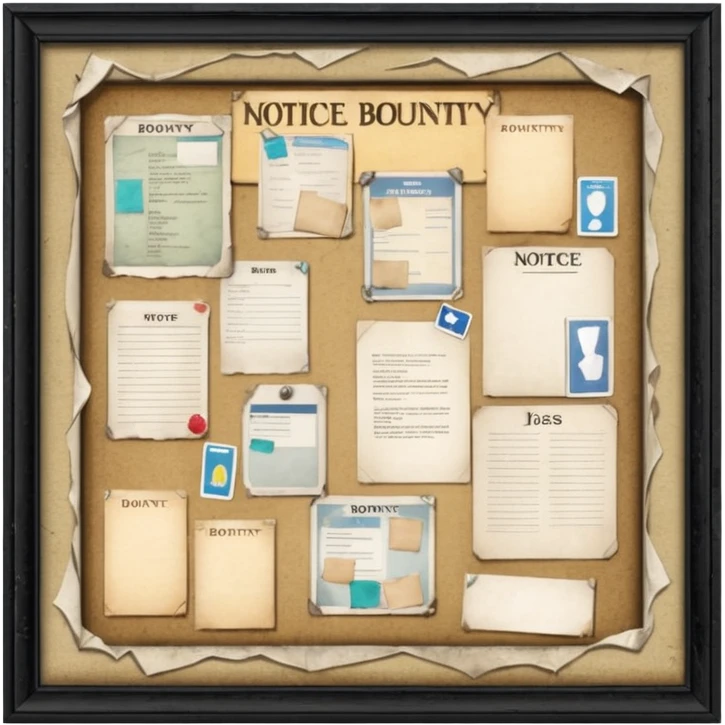 Town Notice Board where we all see BOUNTIES emoji