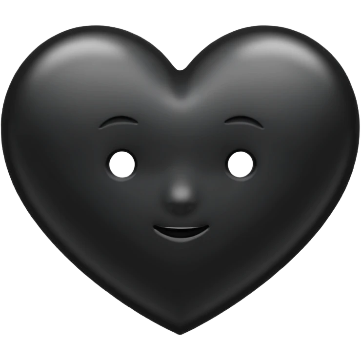 Siyah Kalp iOS  emoji