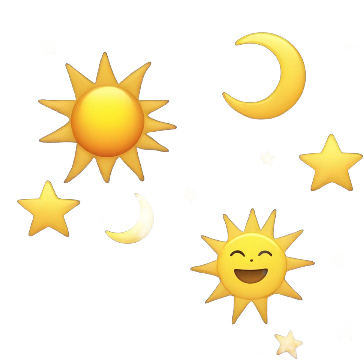 Sun moon stars  emoji