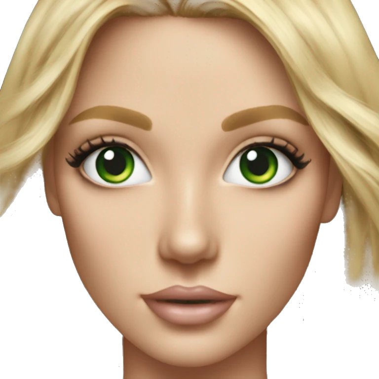 Realistic victoria secret model blonde green eyes  emoji