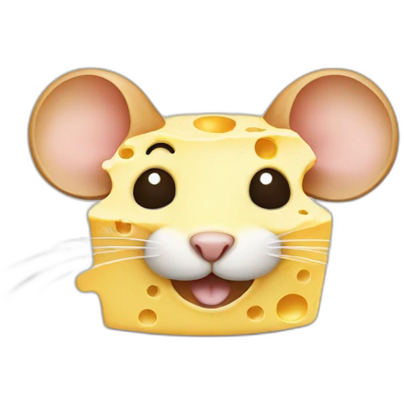mouse made of cheese emoji
